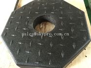 Buiten rubbervoetstuk van de gebruiks het zwarte pool/rubber de basissteun van de achthoekkruimel