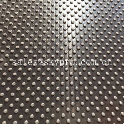 Industrial rubber flooring mat with assorted colors and textures